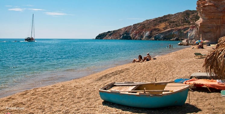Beaches of Milos: a sandy bay with clear water